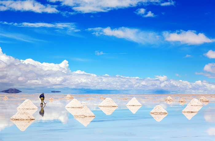 ボリビアのウユニ湖
