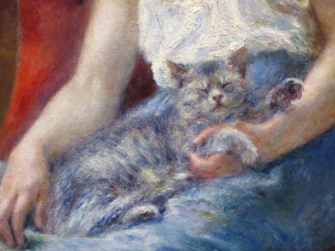 ルノワール「Sleeping Girl with a Cat」1880年作