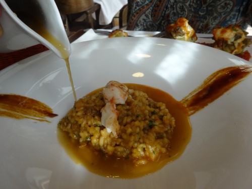 Bogavante (伊勢海老）のArroz caldoso