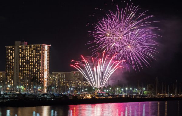 ヒルトンハワイアンレッジの花火は有名