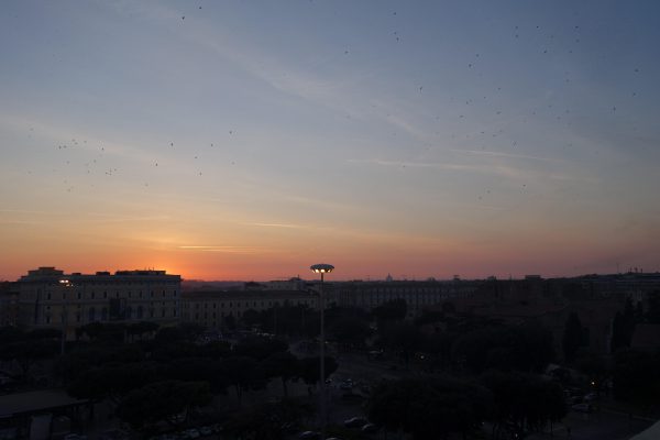 テラスからは素晴らしい夕焼けが見れます