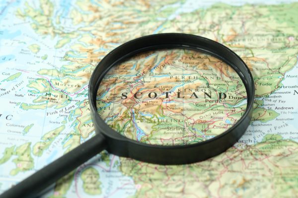世界地図スコットランド