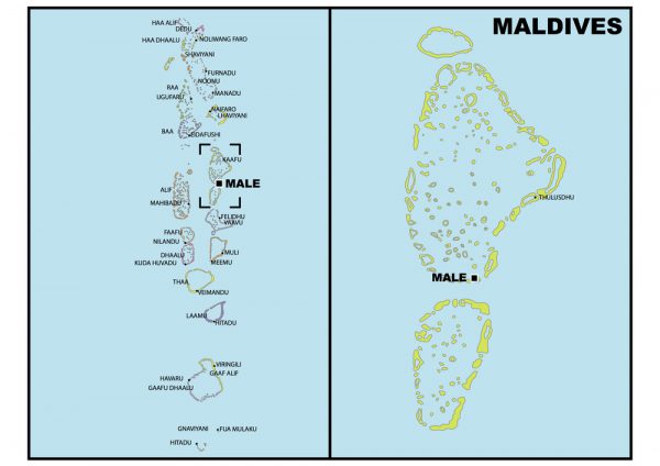 モルディブの地図