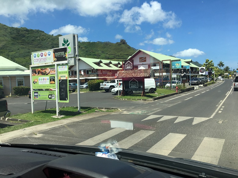 モーレア島移動中の車窓から