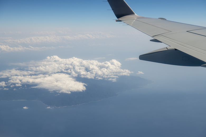 上空から見た屋久島