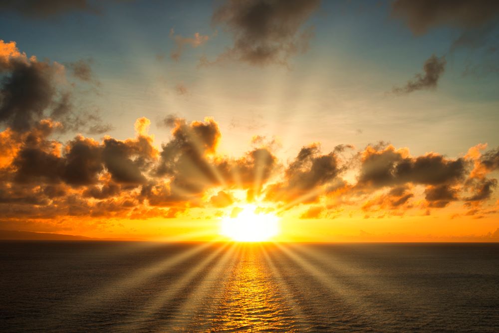 海に沈む夕日