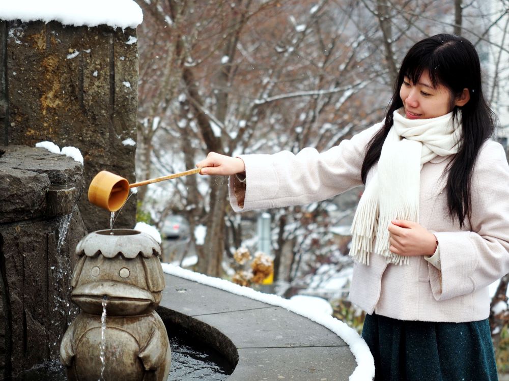 かっぱ家族の願掛け手湯