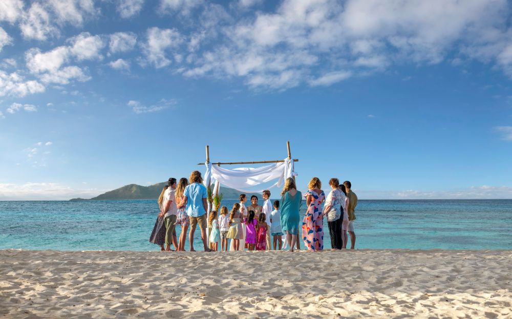 マロロ島も属するママヌザ諸島でのウェディング