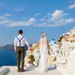 サントリーニ島のカップル