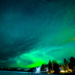 ラップランド地方ロバニエミのオーロラ