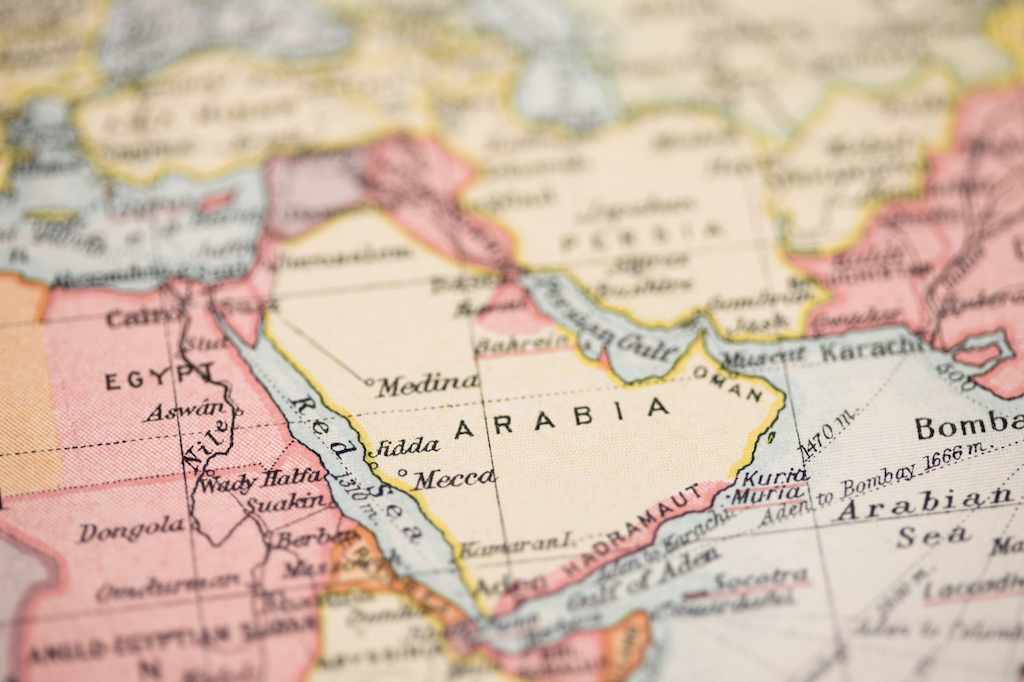 アラビア半島の地図