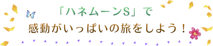 「ハネムーンS」で感動がいっぱいの旅をしよう！ 